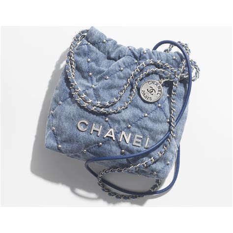 chanel 22 mini 2024|CHANEL 22 Mini Handbag Washed Denim & Silver.